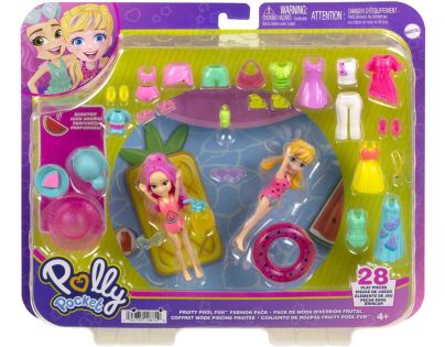 Mattel Polly Pocket velká sada oblečků a doplňků bazén