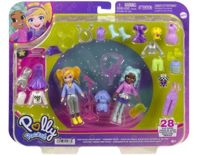 Mattel Polly Pocket velká sada oblečků a doplňků pop star