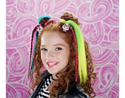 Pop Pop Hair Surprise 3-in-1 Pops 1. series černo-zelené vlasy s mašlí