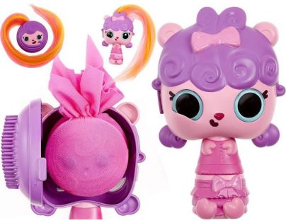 Pop Pop Hair Surprise 3-in-1 Pops 1. series fialové vlasy s mašličkou