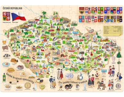 Popular Puzzle Mapa České republiky 160 ks