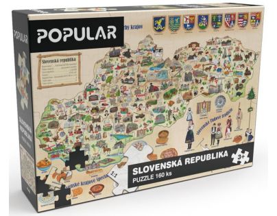 Popular Puzzle Mapa Slovenska 160 dílků