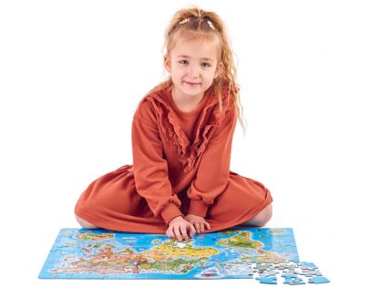 Popular Puzzle Mapa světa 160 dílků CZ verze