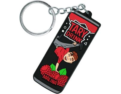 Přívěšek klíčenka - design Tary drink malina