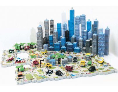 Kit PUZZLAND City GK1073_11557 - Elektronické 3D puzzle Kabriolet