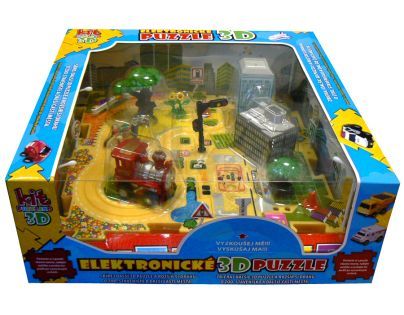 Kit PUZZLAND City GK1072_11560 - Elektronické 3D puzzle Vlak