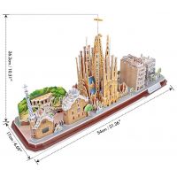 Puzzle 3D City Line Barcelona 186 dílků 3