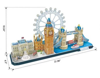 CubicFun Puzzle 3D City Line Londýn 107 dílků