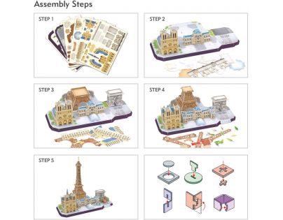 Cubic Fun Puzzle 3D Paříž 114 dílků