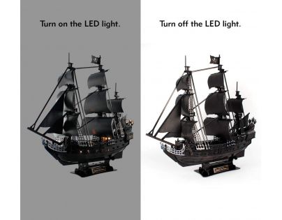 Puzzle 3D Queen Anne's Revenge LED 340 dílků
