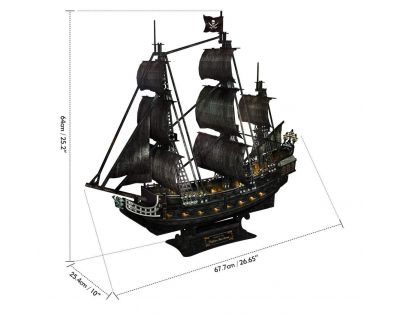 Puzzle 3D Queen Anne's Revenge LED 340 dílků