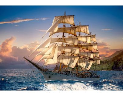 Puzzle Castorland Jachta a západ slunce 1500 dílků