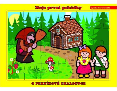 Puzzle deskové O Perníkové Chaloupce 24 dílků