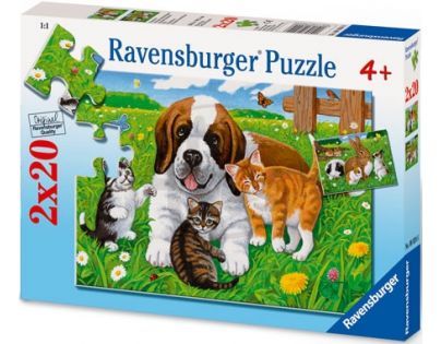 Puzzle Domácí zvířátka 2x 20d