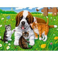 Puzzle Domácí zvířátka 2x 20d 2