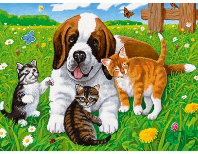 Puzzle Domácí zvířátka 2x 20d