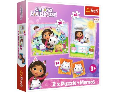 Trefl Puzzle Gábinčin kouzelný domeček 2v1 + pexeso