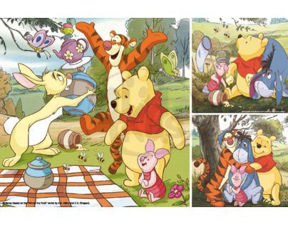 Ravensburger 09300 - Puzzle Medvídek Pú (3 x 49 dílků)