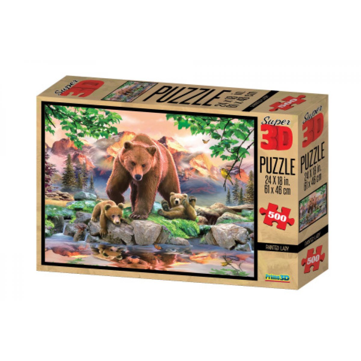 Prime 3D Puzzle Medvědi 500 dílků 3D