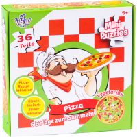 Puzzle mini Pizza 6 různých motivů 36 dílků 5