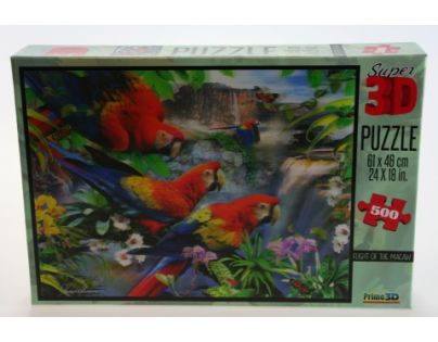 Prime 3D Puzzle Papoušci 500 dílků 3D