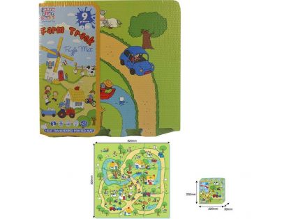 Made Puzzle pěnové farma 9 ks 32 x 32 cm