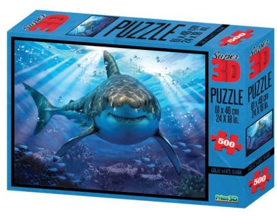 Prime 3D Puzzle Žralok 500 dílků 3D