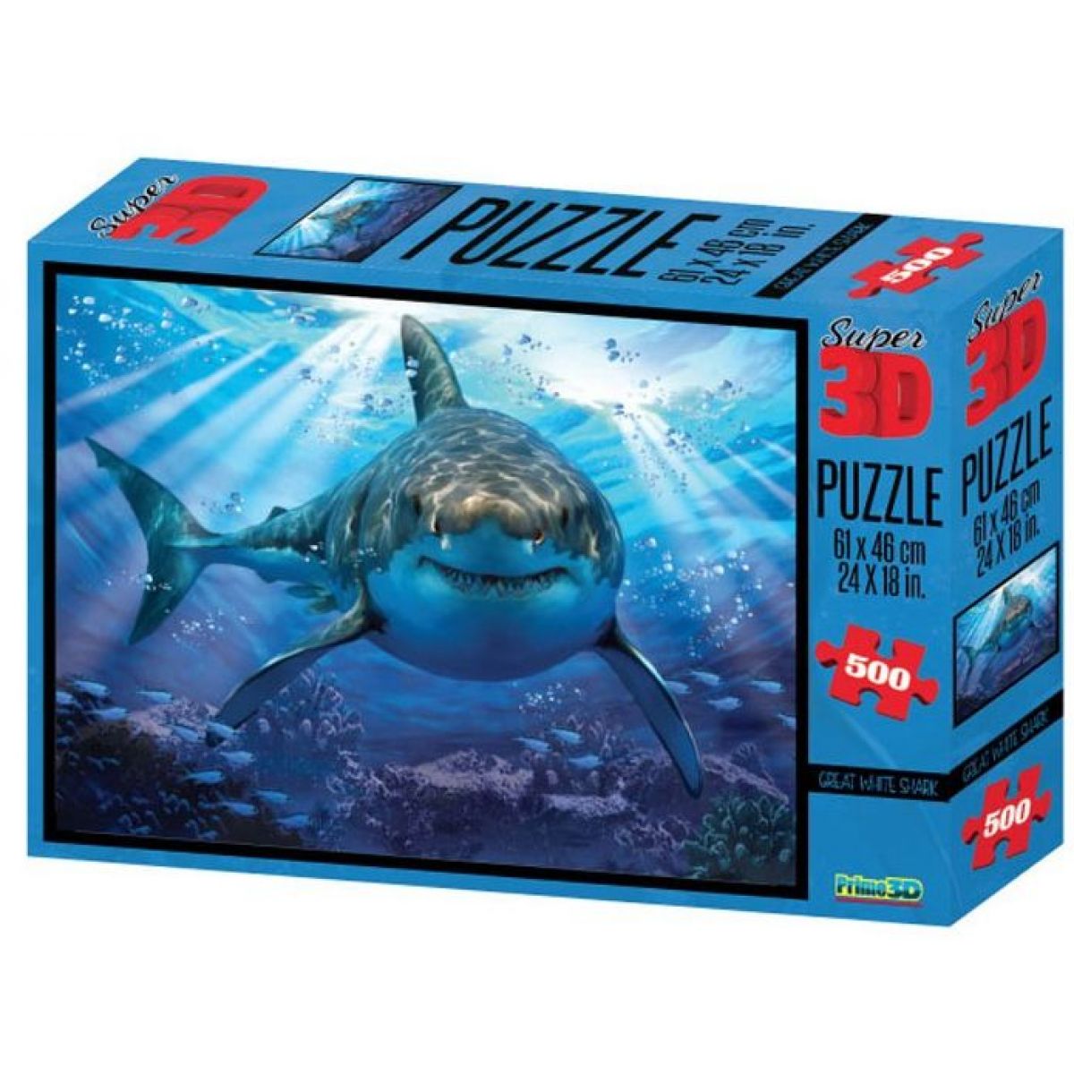 Prime 3D Puzzle Žralok 500 dílků 3D