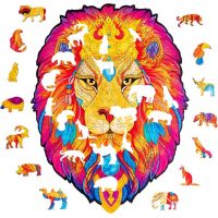Puzzler Puzzle dřevěné barevné Tajemný lev 150 dílků 2