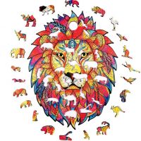 Puzzler Puzzle dřevěné barevné Tajemný lev 150 dílků 3