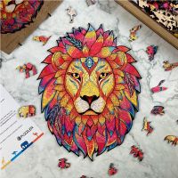 Puzzler Puzzle dřevěné barevné Tajemný lev 150 dílků 5