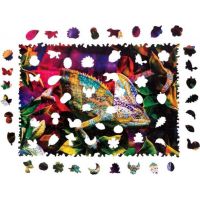 Puzzler Dřevěné barevné puzzle Úžasný chameleon 2