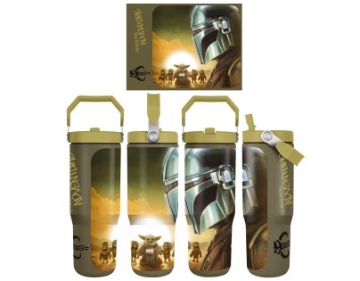 Pyramid International Mandalorian a Grogu cestovní hrnek s popruhem (Sunset)
