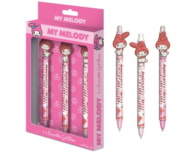 Pyramid International My Melody Set gumovacích gelových per 3 ks