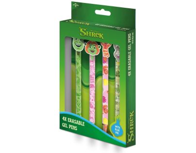 Pyramid International Shrek Set gumovacích gelových per 4 ks