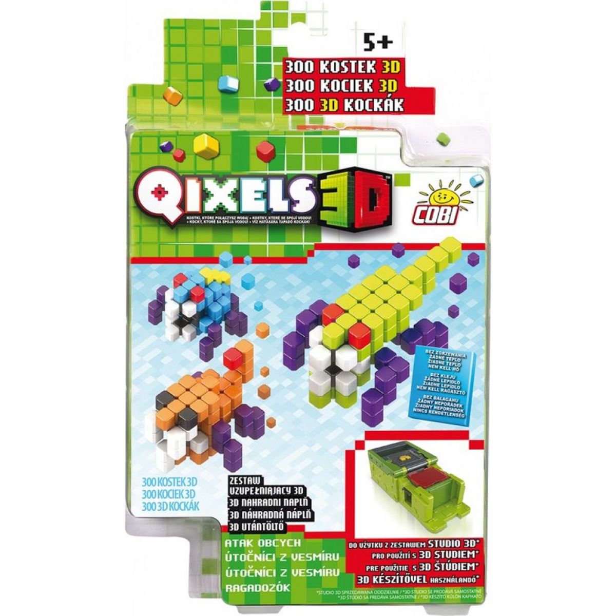 Qixels 3D Tématická sada - Útočníci z vesmíru