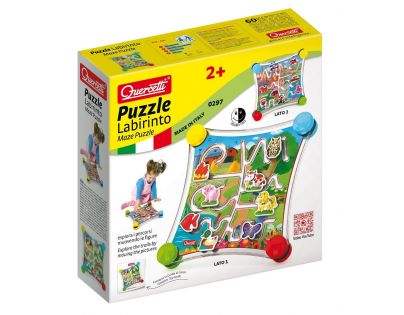 Quercetti Puzzle posuvné Fantacolor Labirinto 16 dílků