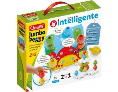Quercetti Jumbo Peggy jumbo pegs & pegboard mozaika s velkými kolíčky