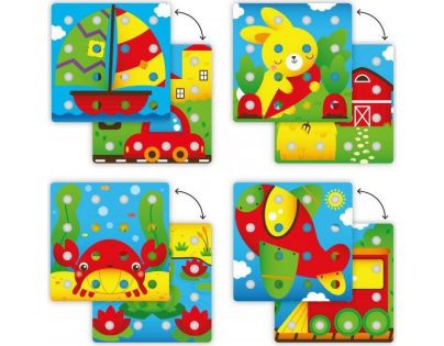 Quercetti Jumbo Peggy jumbo pegs & pegboard mozaika s velkými kolíčky