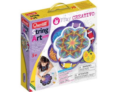 Quercetti Play Creativo String Art Mandala kreslení pomocí nití a kolíčků