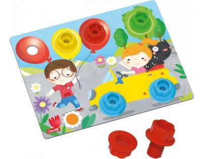 Quercetti Play Lab nuts & bolts boards Tabulky se šroubky a matičkami