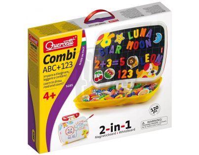 Quercetti Tabule v kufříku Combi ABC + 123