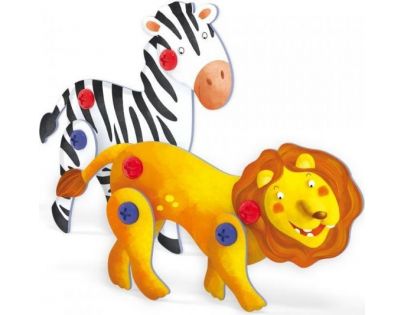 Quercetti Tecno Puzzle 3D lev a zebra
