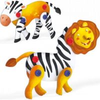 Quercetti Tecno Puzzle 3D lev a zebra 3