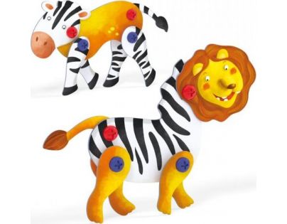 Quercetti Tecno Puzzle 3D lev a zebra