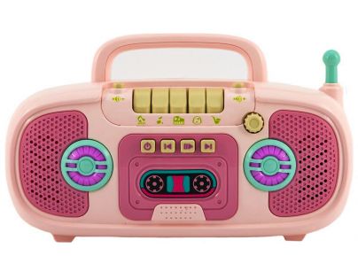 Rádio na baterie růžové