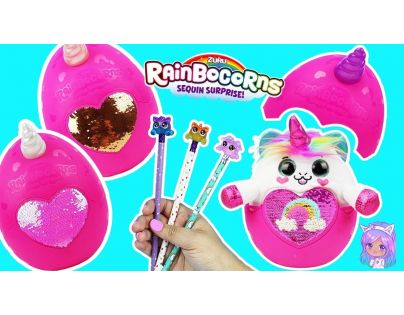 Rainbocorns plyšový jednorožec oranžový roh