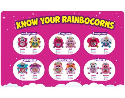 Rainbocorns plyšový jednorožec oranžový roh