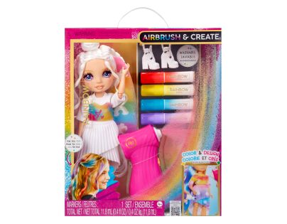 Rainbow High Air Brush panenka - fialové oči