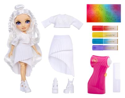 Rainbow High Air Brush panenka - fialové oči